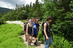 Hiking back down